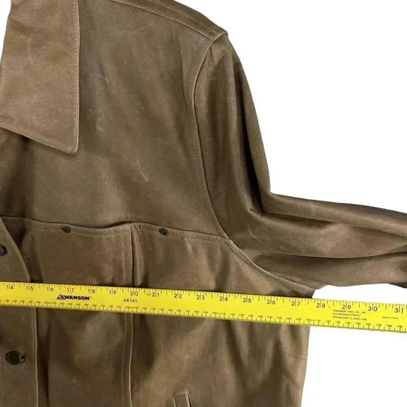 Talbots NEW Womens Plus Size 3XL Tan Leather Lined Bomber Jacket Factory Patena - Picture 11 of 15